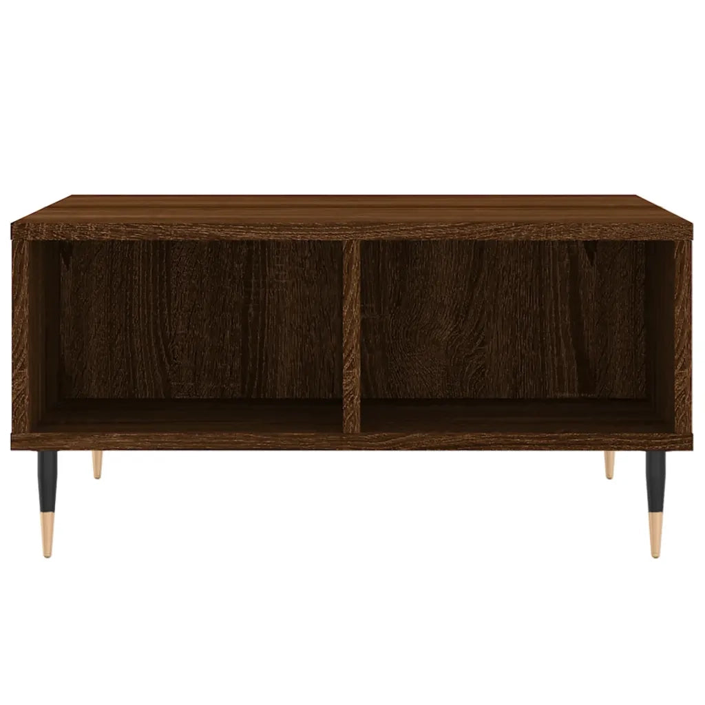 Tavolino da Salotto Rovere Marrone 60x60x30cm Legno Multistrato 827035