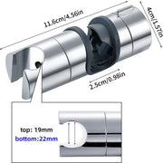 Supporto doccia regolabile, beugola doccia per gommapiuma 18-25 mm diametro esterno, plastica ABS, verniciata argento grigio