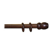 BASTONE LEGNO A TIRO D 35 NOCE SC 300CM S/SUPP.