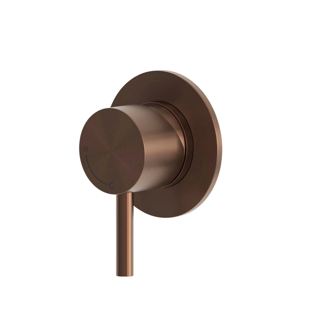 SINED miscelatore a muro in acciaio inox 316L con finitura oro rosa progettato per interni ed esterni modello LEVANTE