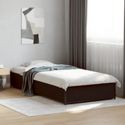 Giroletto-Struttura Letto Nero 90x200 cm in Legno Multistrato e Metallo 671052