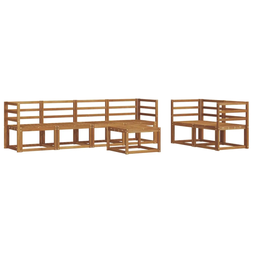 Set di divani da esterno 7 pcs Naturale