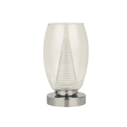 Abatjour Contemporaneo Ciclon Metallo Cromo Vetro Trasparente Led 6W 3000K