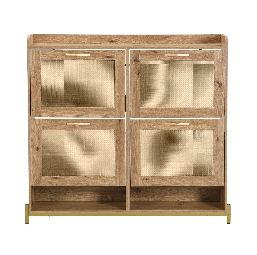 Scarpiera salvaspazio in MDF effetto legno 108,5x24x100 cm