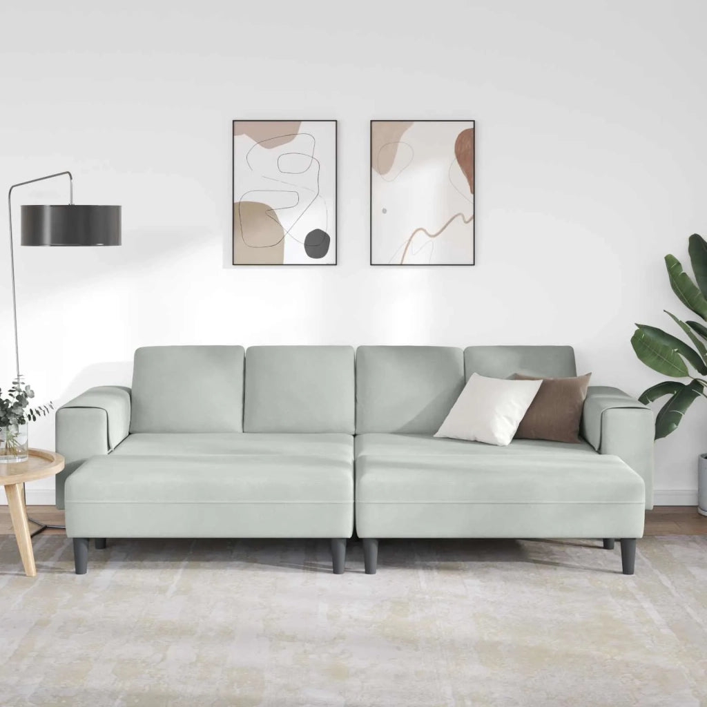 Divano per Soggiorno 3 pcs Grigio chiaro 250 x 188 x 76 cm 3335122