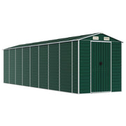 Casetta da giardino cabina ripostiglio casetta da esterno robusta casetta per attrezzi 191 x 725 x 198 cm acciaio zincato verde 02_0022354