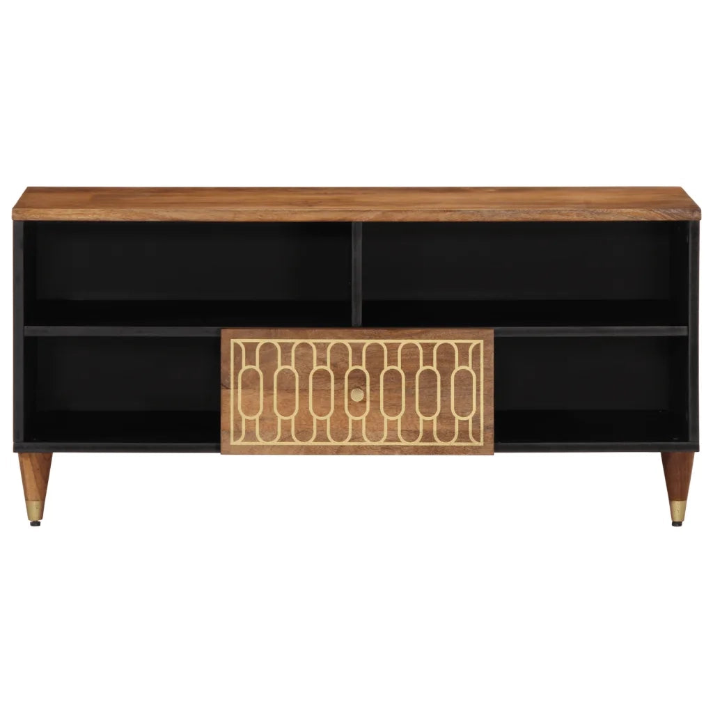 Mobile Porta TV 100x33x46 cm in Legno Massello di Mango