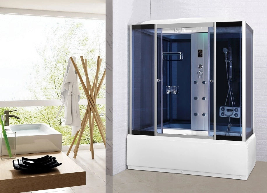 Cabina vasca idromassaggio touch, ozonoterapia, cromoterapia, bagno turco, full optional 170x85cm Sicorage Theraf