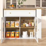 Tavolo bar estensibile 138-204x39x104 cm con ripiano laterale a tre livelli in MDF bianco