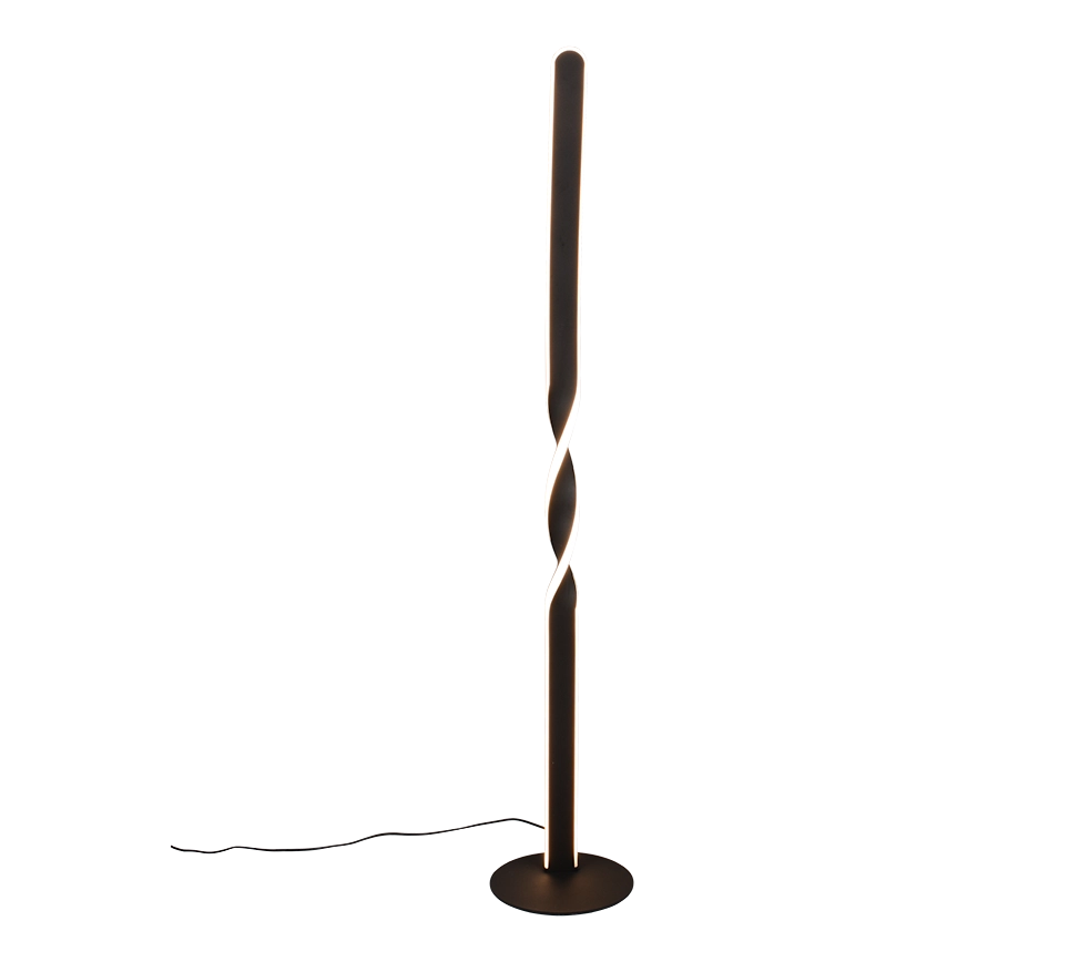 Piantana LED, metallo, nero, H 110 cm, Ginko
