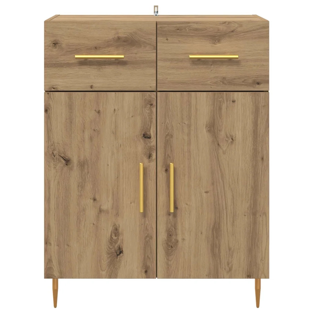 Credenza-Buffet-Armadio da cucina Rovere artigianale 69,5 x 34 x 90 cm Legno multistrato 476261
