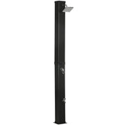 Doccia Solare 19x20x217 cm Contenitore da 40L Temperatura fino a 60°C con Rubinetto Inferiore Nero