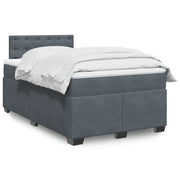 vidaXL Giroletto a Molle con Materasso Grigio Scuro 120x190 cm Velluto