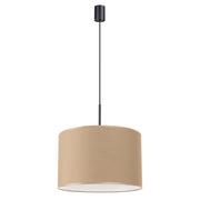 Lampada a sospensione NEVIA con struttura nera e paralume blu scuro impermeabile 40 cm