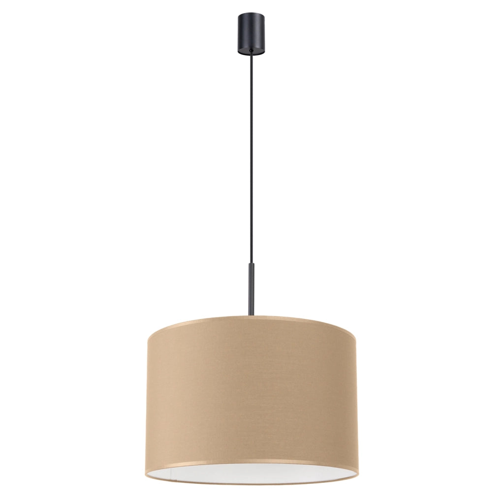 Lampada a sospensione NEVIA con struttura nera e paralume blu scuro impermeabile 40 cm