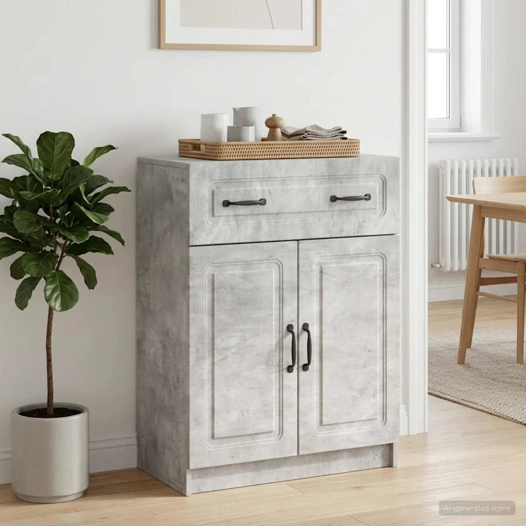 Credenza Grigio Cemento 66 x 34,5 x 87 cm Legno ingegnerizzato 895788