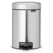 Brabantia 112164 NewIcon Pattumiera a Pedale 3 L Acciaio Satinato Antimpronta Chiusura Ammortizzata Silenziosa Secchio Interno Rimovibile colore Acciaio Satinato