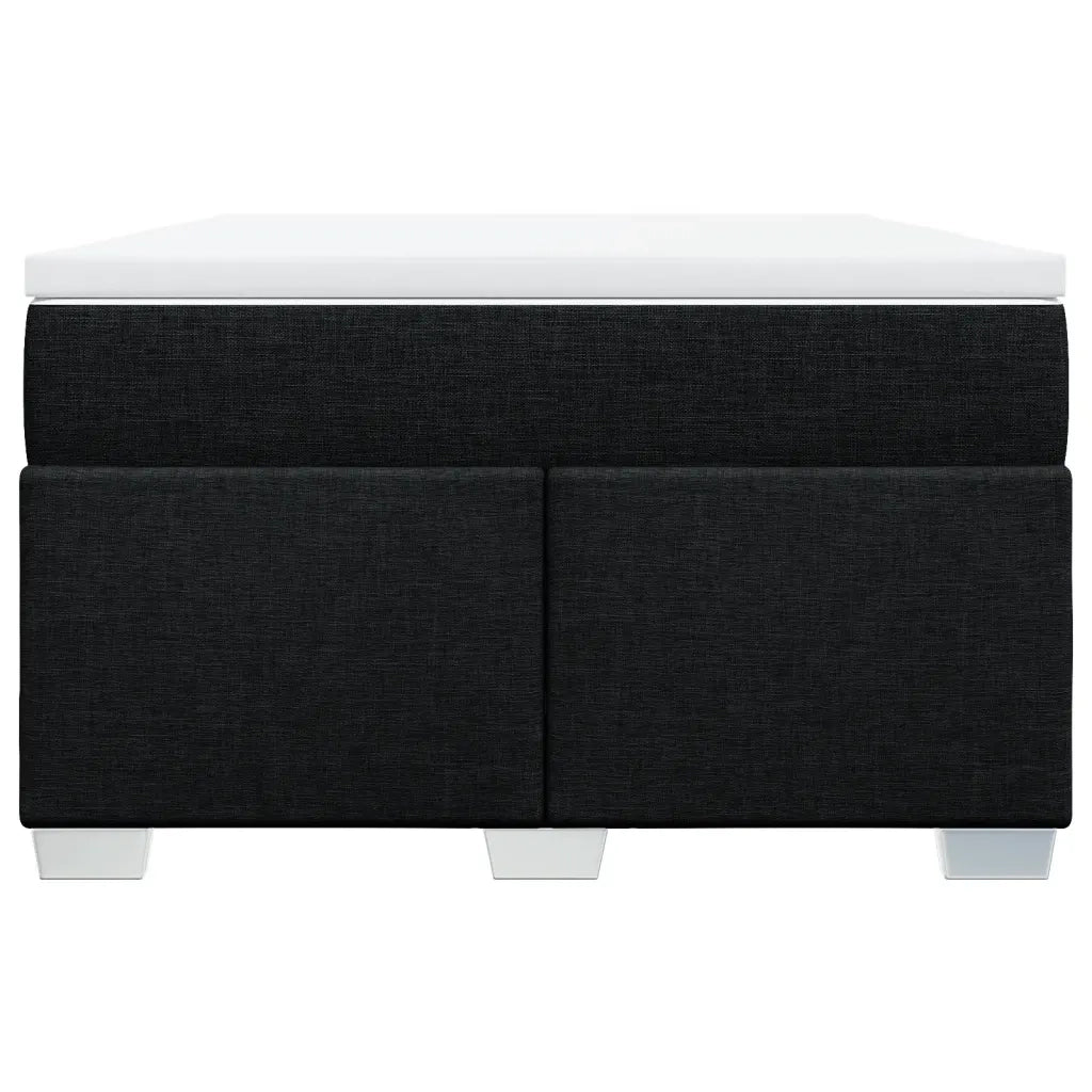 Giroletto a Molle con Materasso Nero 120x190 cm in Tessuto
