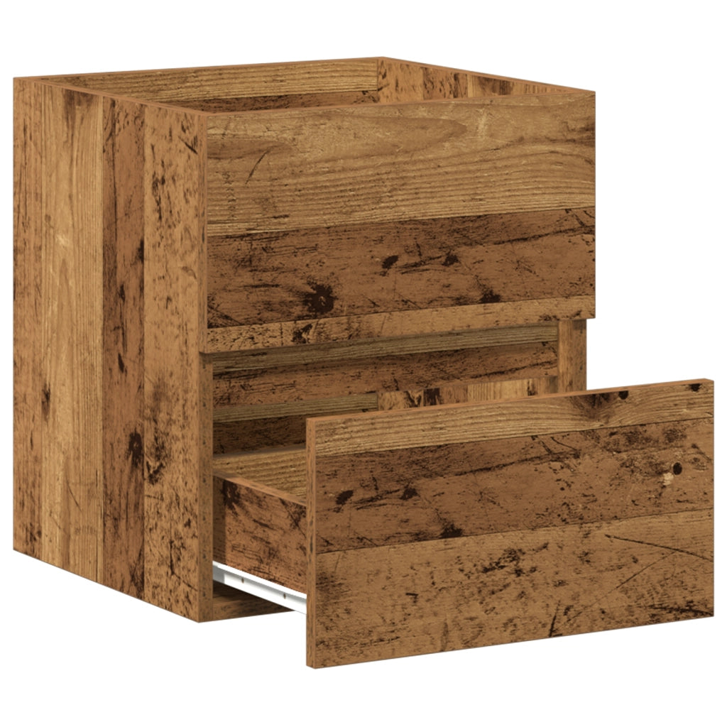 Mobile Lavabo da Bagno Legno Antico 41x38,5x45 cm in Truciolato