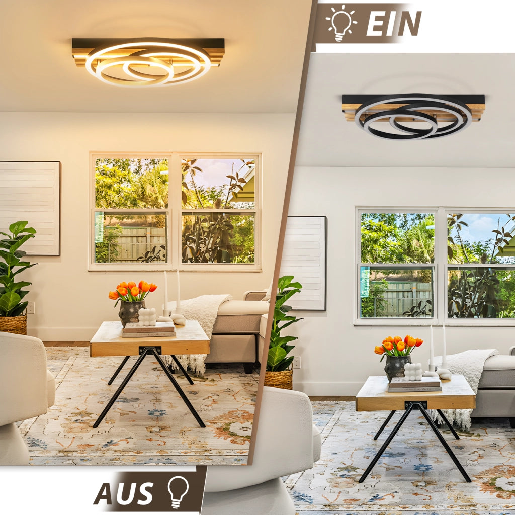 ZMH Plafoniera ad anello LED moderna 44W dimmerabile con telecomando per soggiorno cucina sala da pranzo e ufficio