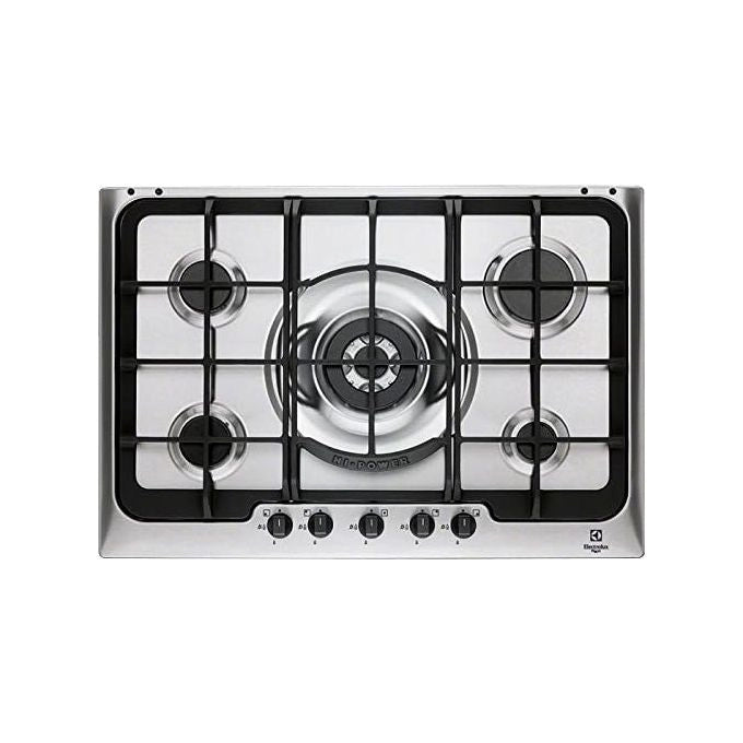 Electrolux PX750UOV SoftLine Piano cottura a gas 75 cm 5 fuochi griglie in ghisa accensione elettronica colore Acciaio Inox