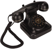 Telefono Retrofuturistico - Fissa - Con Microfono a Disco - Bassa Emissione - Comodo da Tenere in Mano - Telefono da Ufficio
