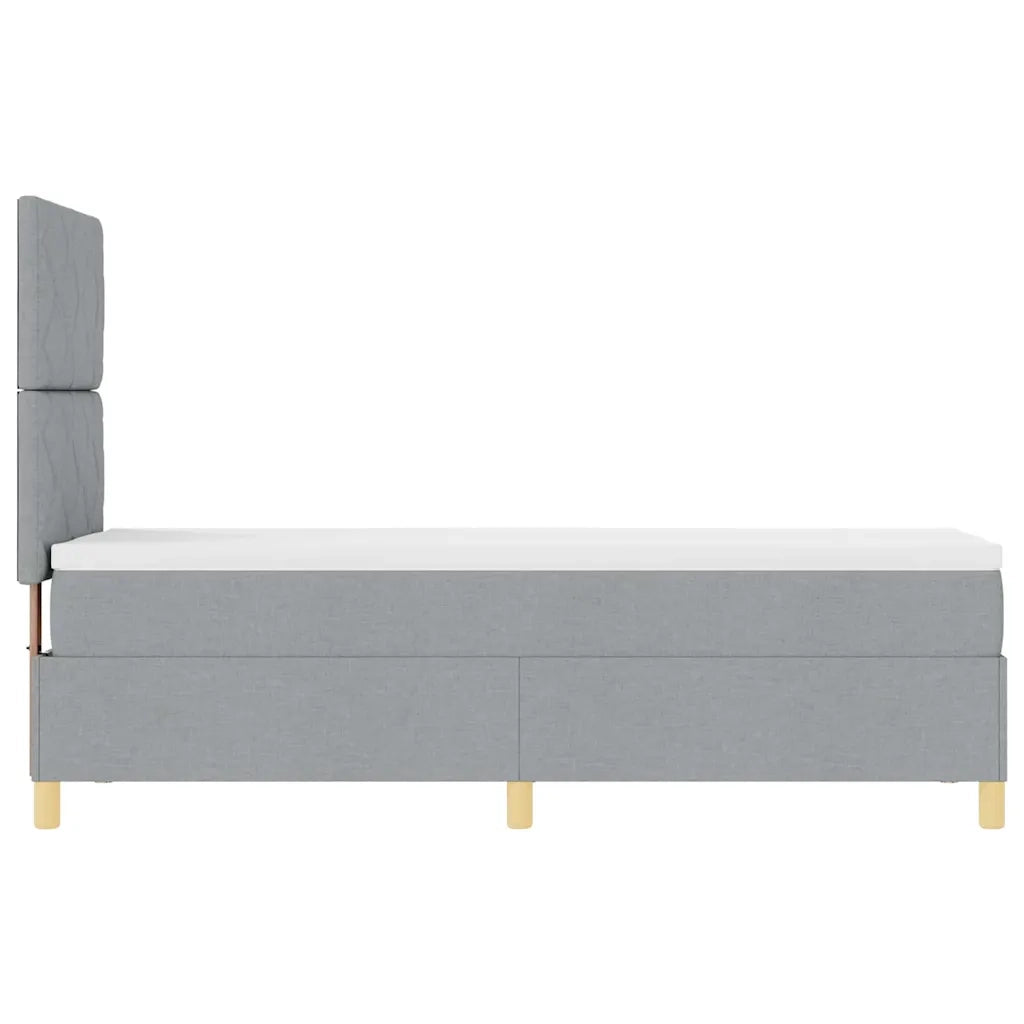 Letto a Sorgente LED Grigio chiaro 80 x 200 cm Tessuto 3343131