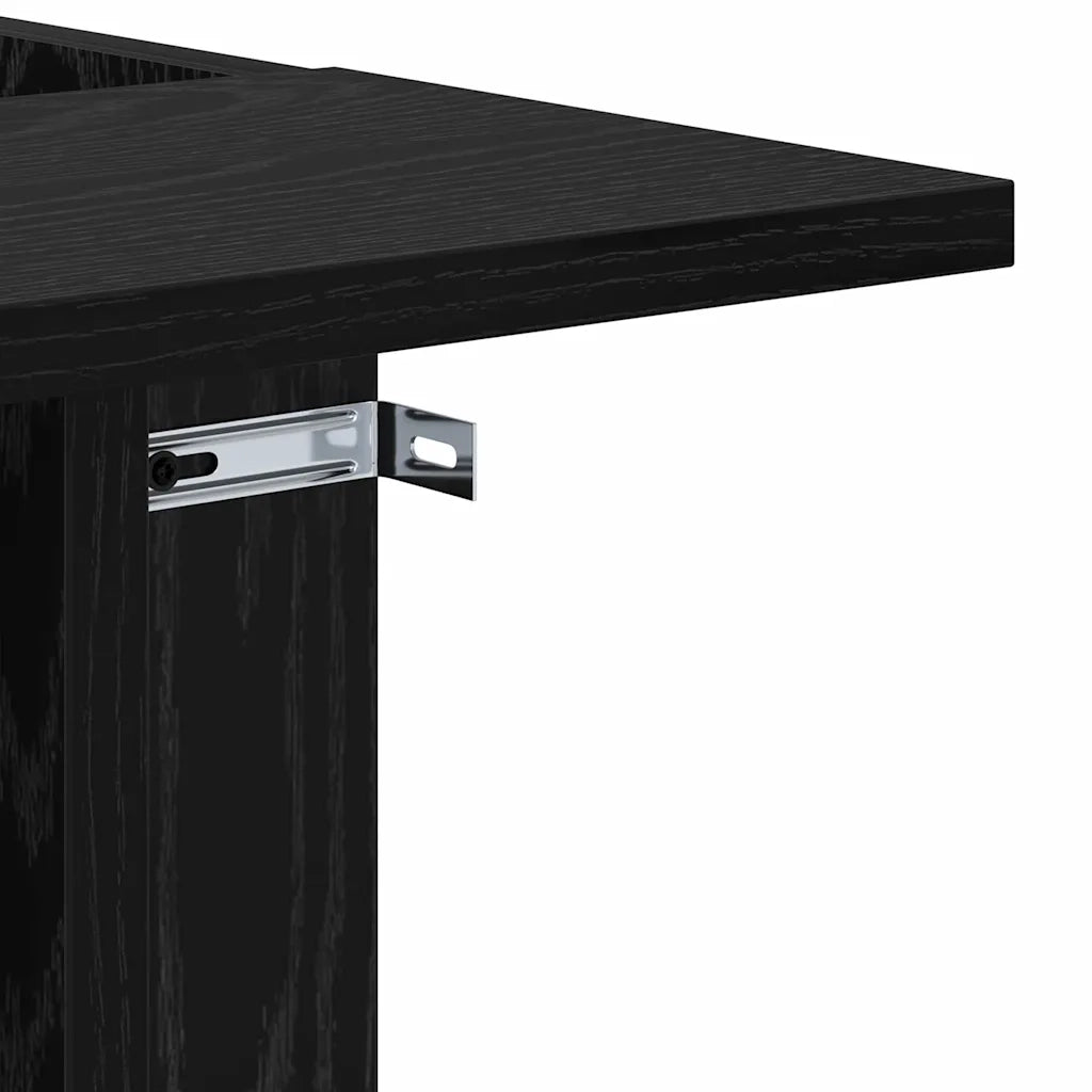 Tavolino Rovere Nero 35 x 40 x 55 cm Legno multistrato 891097