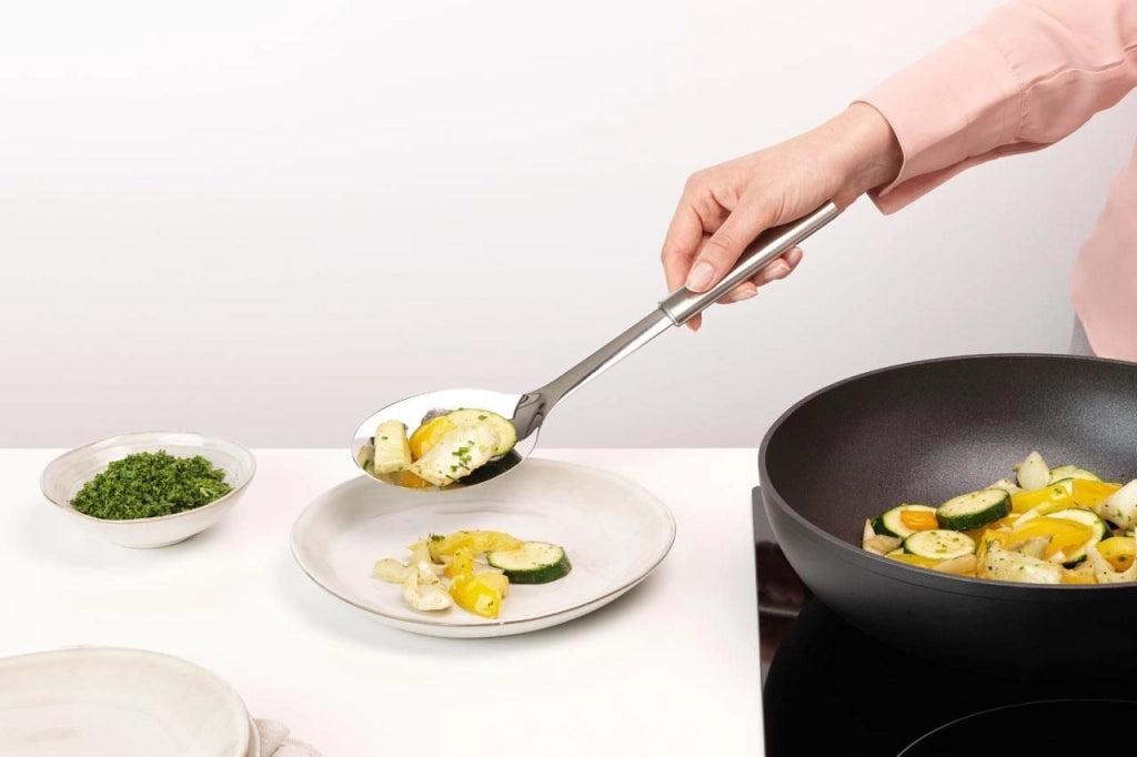 Brabantia 260148 Profile Set di Utensili da Cucina 4 Pezzi Acciaio Inox Lavabili in Lavastoviglie colore Acciaio Satinato