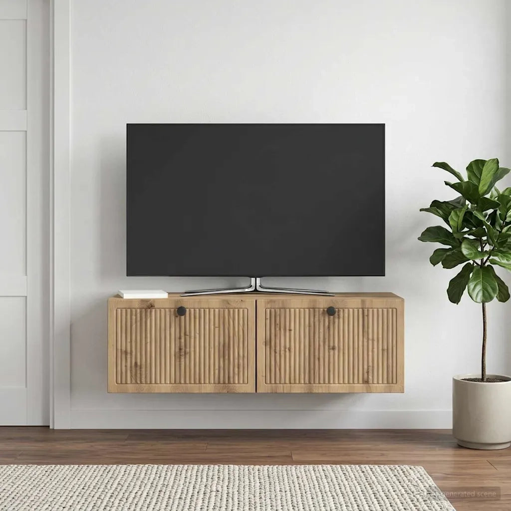 Mobile Porta TV da Muro Rovere Artigianale 98 x 31 x 30 cm 898054