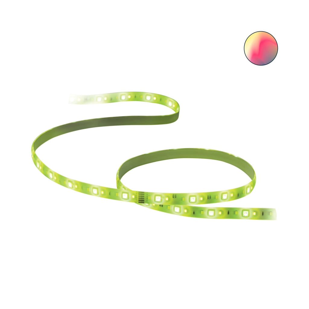 Wiz striscia led wifi, luce bianca o colorata dimmerabile, 2 m, 20w, alimentatore incluso, tecnologia spacesense, controllo vocale (alexa, apple homekit, google home) - 929002524801