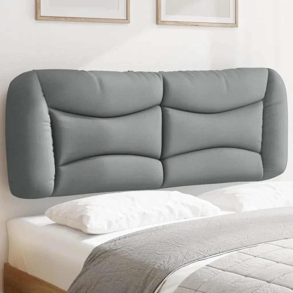 Cuscino Testiera Hvar Grigio Chiaro 120 cm in Tessuto CFW2045698