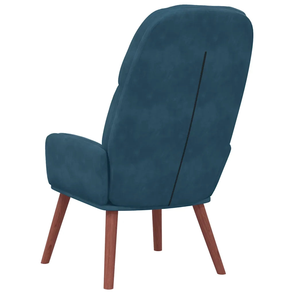 Poltrona Relax | Sedia Relax Blu in Velluto