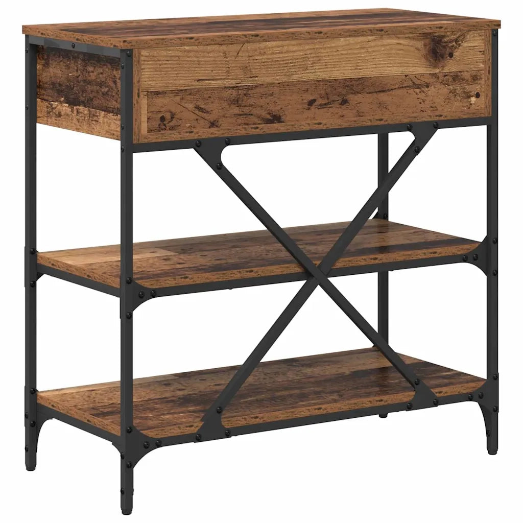 Tavolo consolle con cassetto Marrone 75 x 34,5 x 75 cm legno 871312