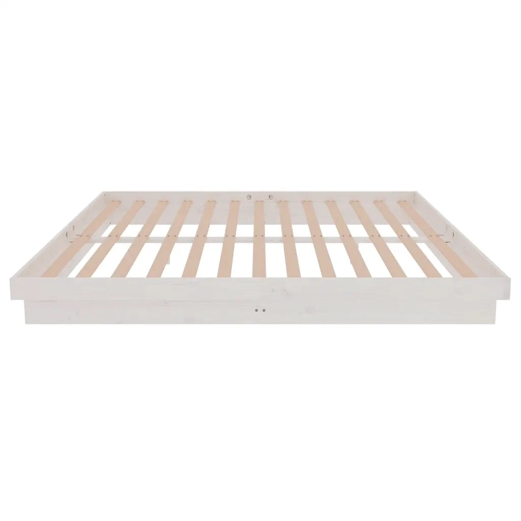 Giroletto-Struttura Letto Bianco in Legno Massello 180x200 cm Super King 989346
