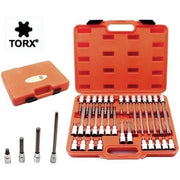 Trade Shop - Set Di Chiavi A Bussola Da 1/2 Con Inserti Torx 32 Pezzi Corti E Lunghi -
