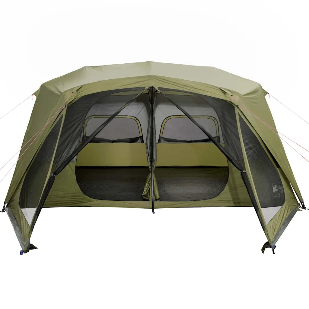 Tenda Campeggio 10 Persone-Tenda per Escursionismo Verde Rilascio Rapido Impermeabile