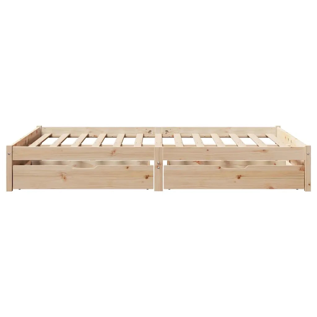 Letto senza Materasso 140x190 cm in Legno Massello di Pino