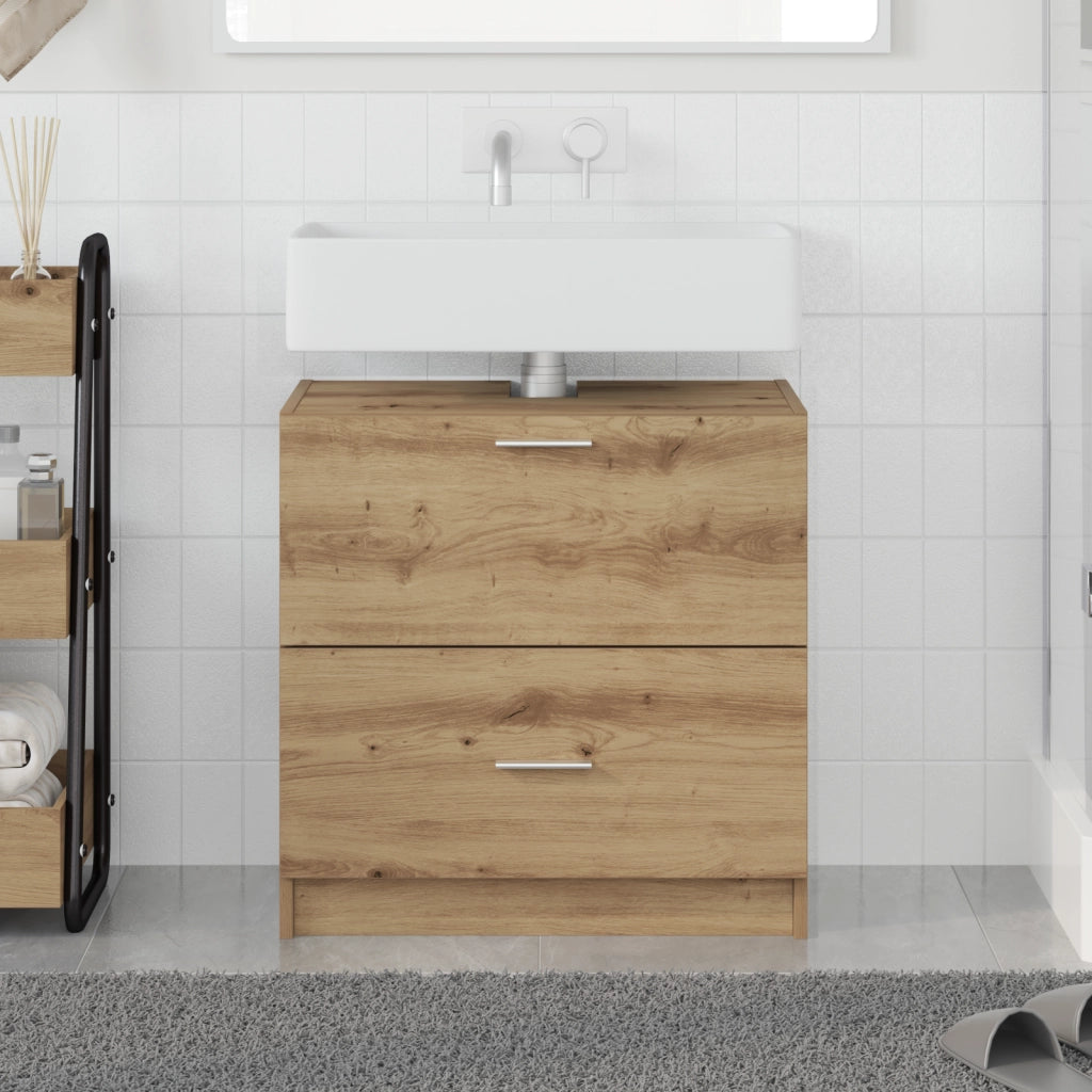 Mobile lavabo Rovere artigianale 59x37x59 cm Legno ingegnerizzato