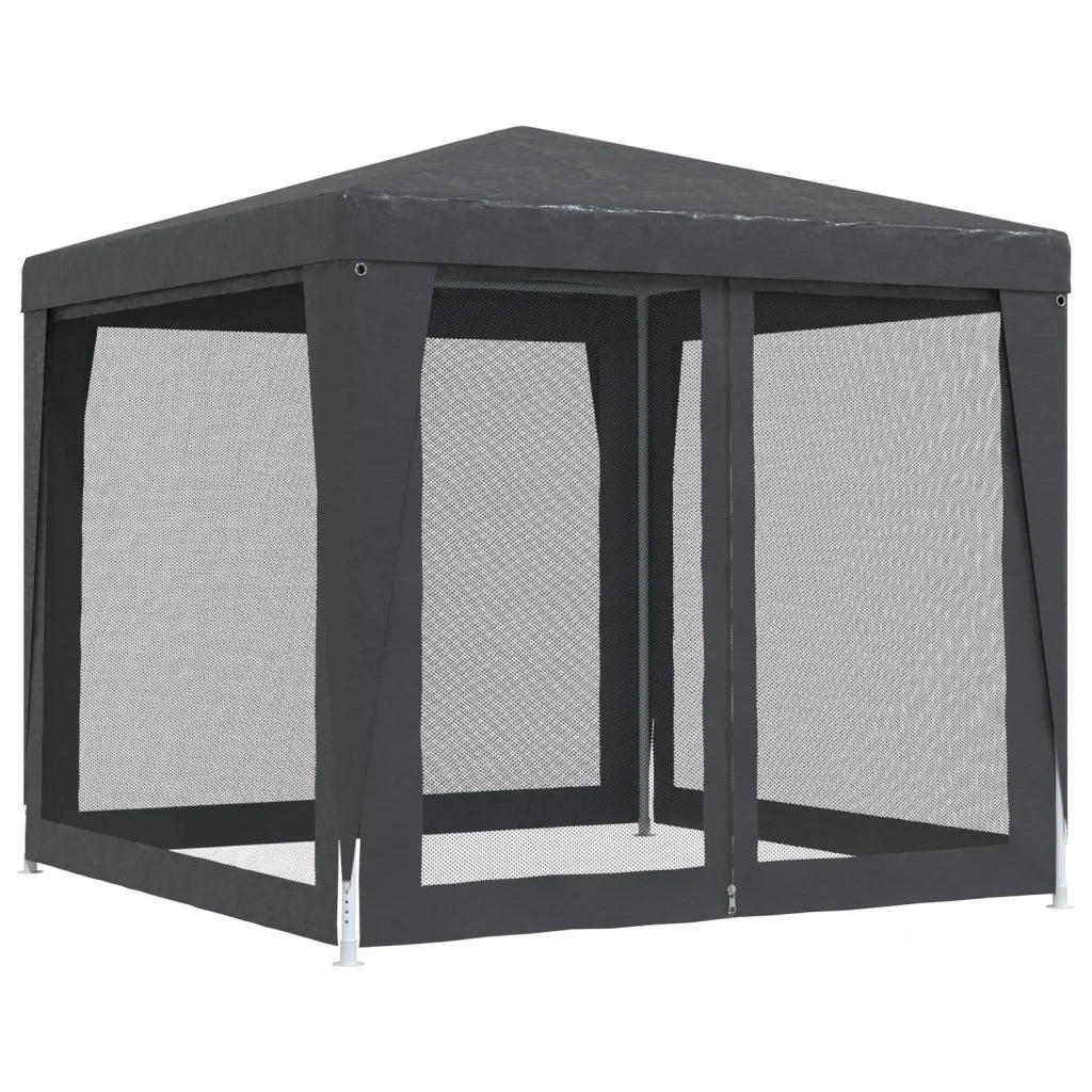 Tenda per Feste con 4 Pareti in Rete-Tenda da campeggio Antracite 2,5x2,5 m HDPE