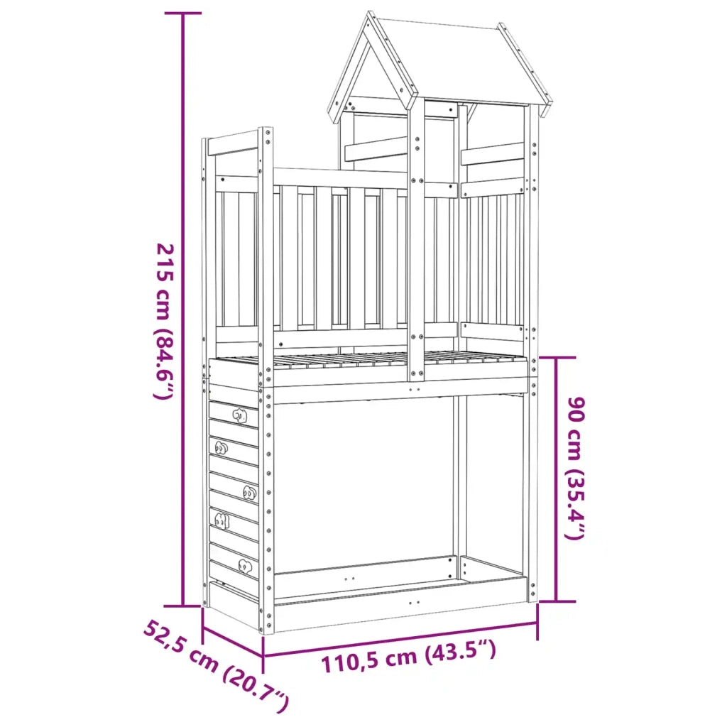 Torre da Gioco Marrone Legno Douglas Solido CFW3266736