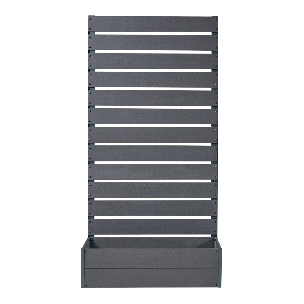 Fioriera con Spalliera Heerde in WPC 180 x 90 x 38 cm Grigio [en.casa]