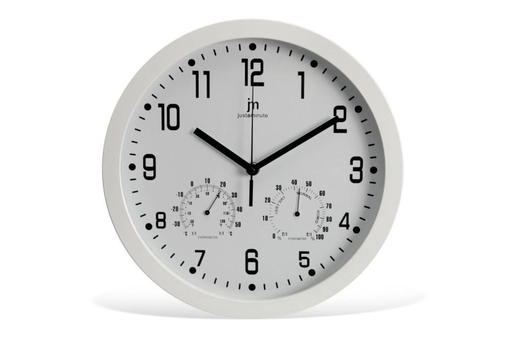 Lowell Justaminute 14944B orologio da parete e da tavolo Orologio al quarzo Rotondo Bianco