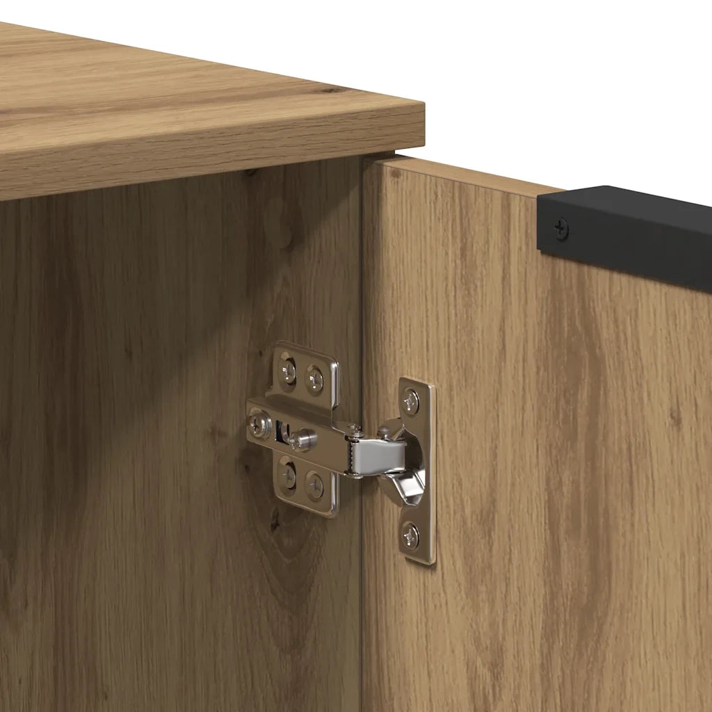 vidaXL Credenza Rovere Artigianale 90,5x30x70 cm in Legno Multistrato