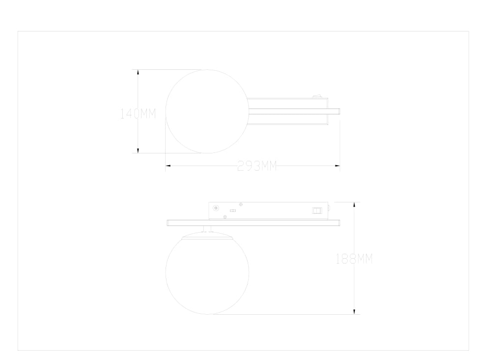 Applique NEBULA nichel sfera vetro LED 10W ZumaLine