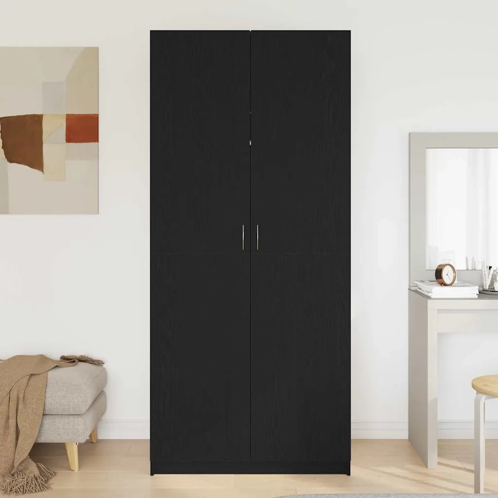Guardaroba Rovere Nero 90 x 52 x 200 cm Legno multistrato