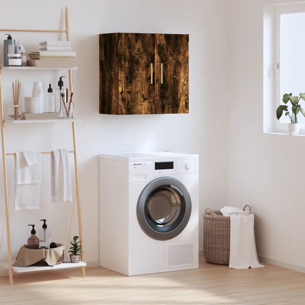 Armadietto a Muro Rovere Fumo 60x31x60 cm in Legno Multistrato 829953