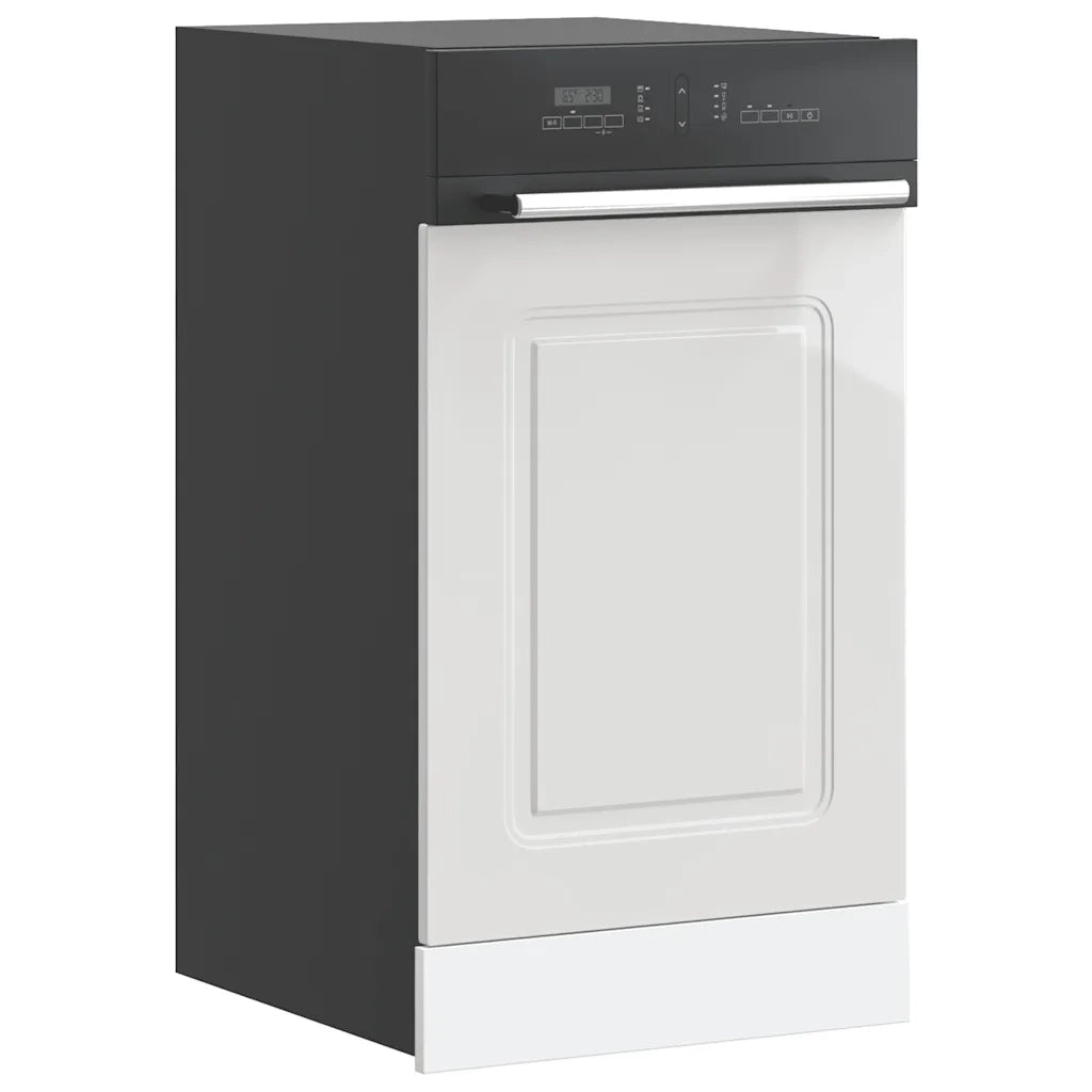 vidaXL Pannello Lavastoviglie Kalmar Bianco Lucido 45x1,5x67 cm