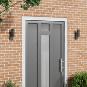 Lampade da Parete Esterne 2 pz Acciaio Inossidabile Nero IP44