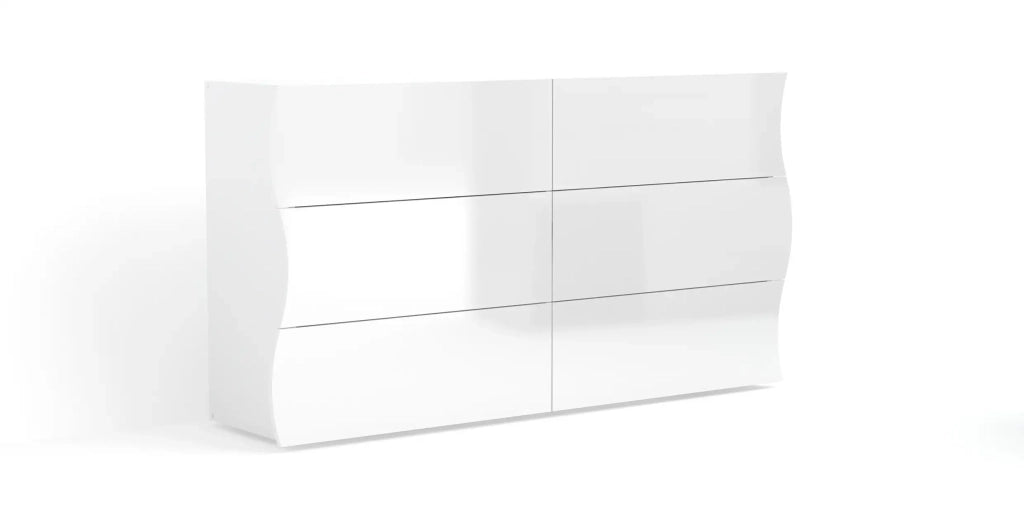 Mobile comò ONDA L 155 x H 81.5 x P 40 cm bianco lucido